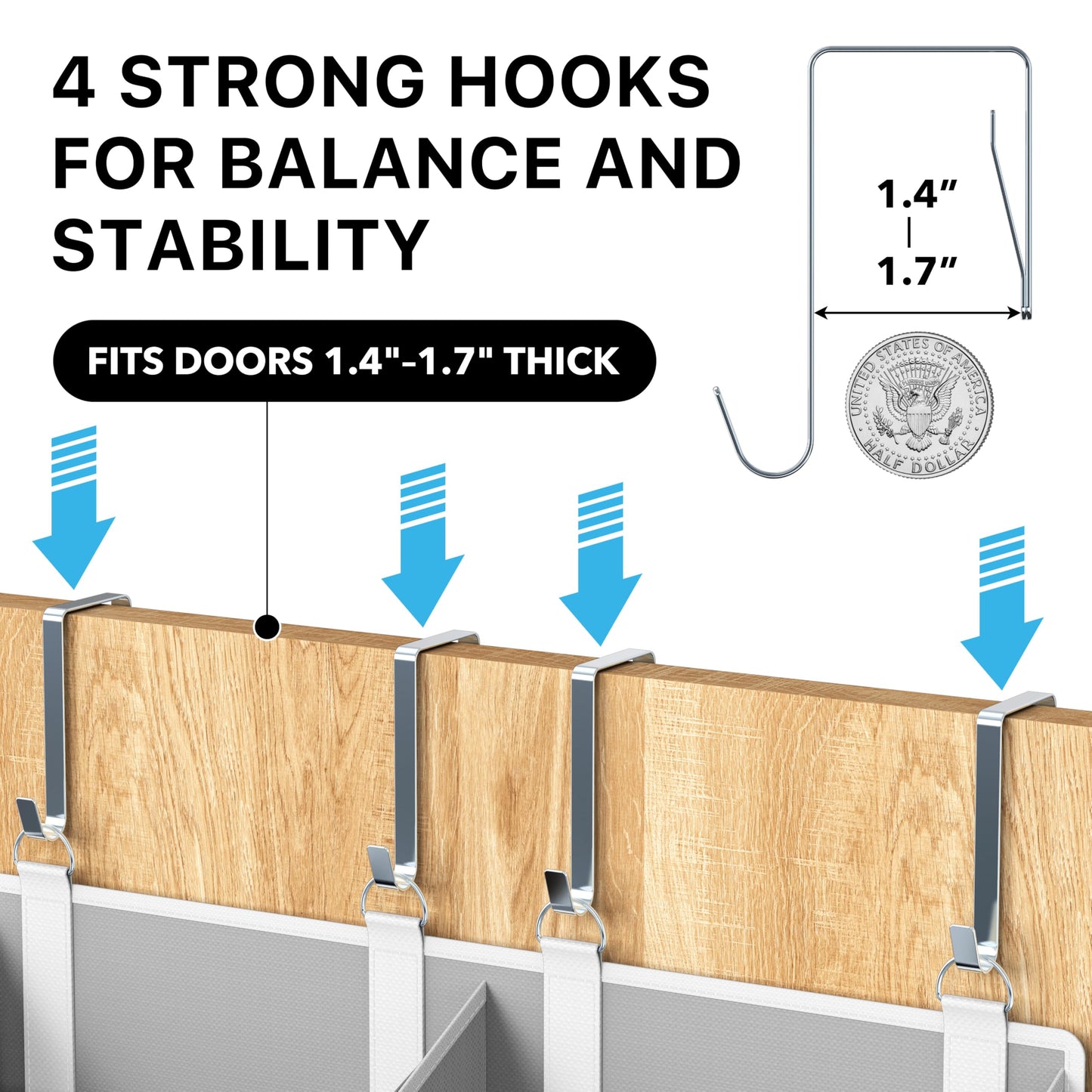 Simple Houseware Extra Large Heavy Duty 10 Pockets Over the Door Organizer