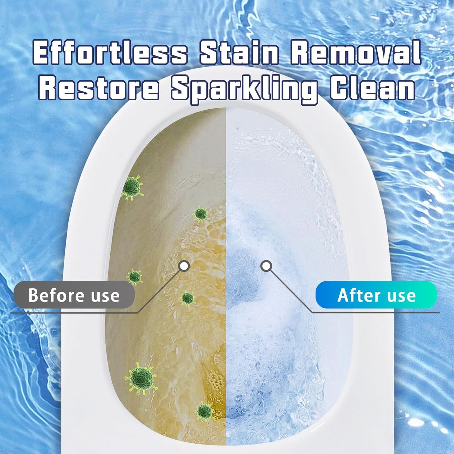 Toilet Bowl Cleaner, Automatic Long Lasting Continuous Toilet Bowl Cleaners Unscented,Bathroom Cleaner Prevent Stain Build Up Powerful Clean,3 Bottles Septic Safe Toilet Bowl Tablets in Bottle