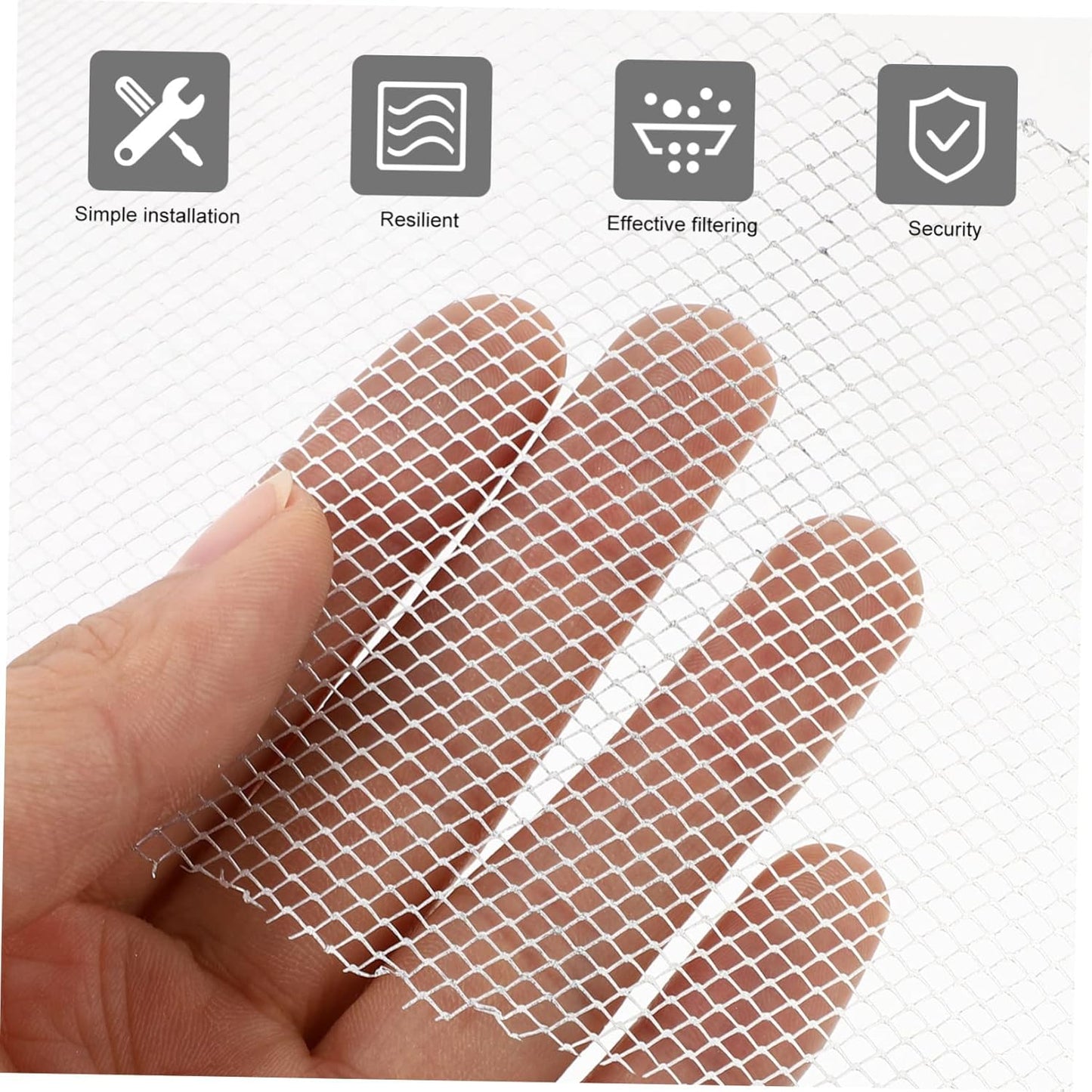 TEHAUX 10PCS Durable Range Hood Filters Bowl Shape Cooker Hood Accessories Kitchen Exhaust Fan Replacement Mesh Filter