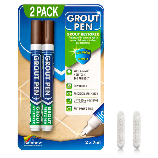 Grout Pen Brown Tile Paint Marker: Waterproof Grout Paint, Tile Grout Colorant and Sealer Pen