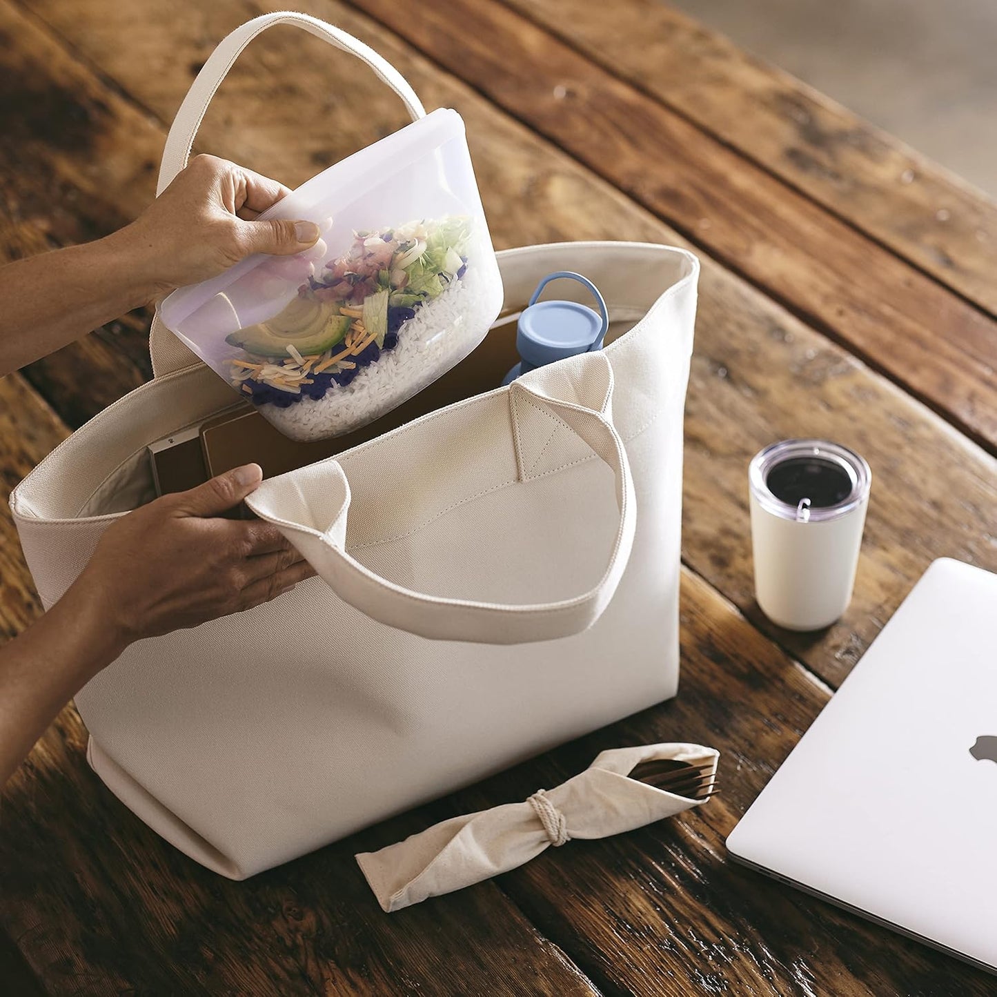 Stasher Premium Silicone Reusable Food Storage Bowl, 4-Cup, Clear, Microwave, Sous Vide, Dishwasher, Oven and Freezer Safe, Travel Container, BPA Free, Leak-free, Eco-friendly