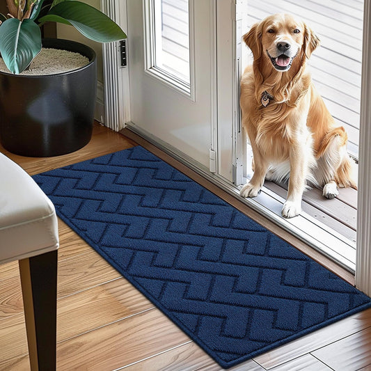 hicorfe Indoor Doormat,Front Back Door Mat Rubber Backing Non Slip Door Mats 20"x48" Absorbent