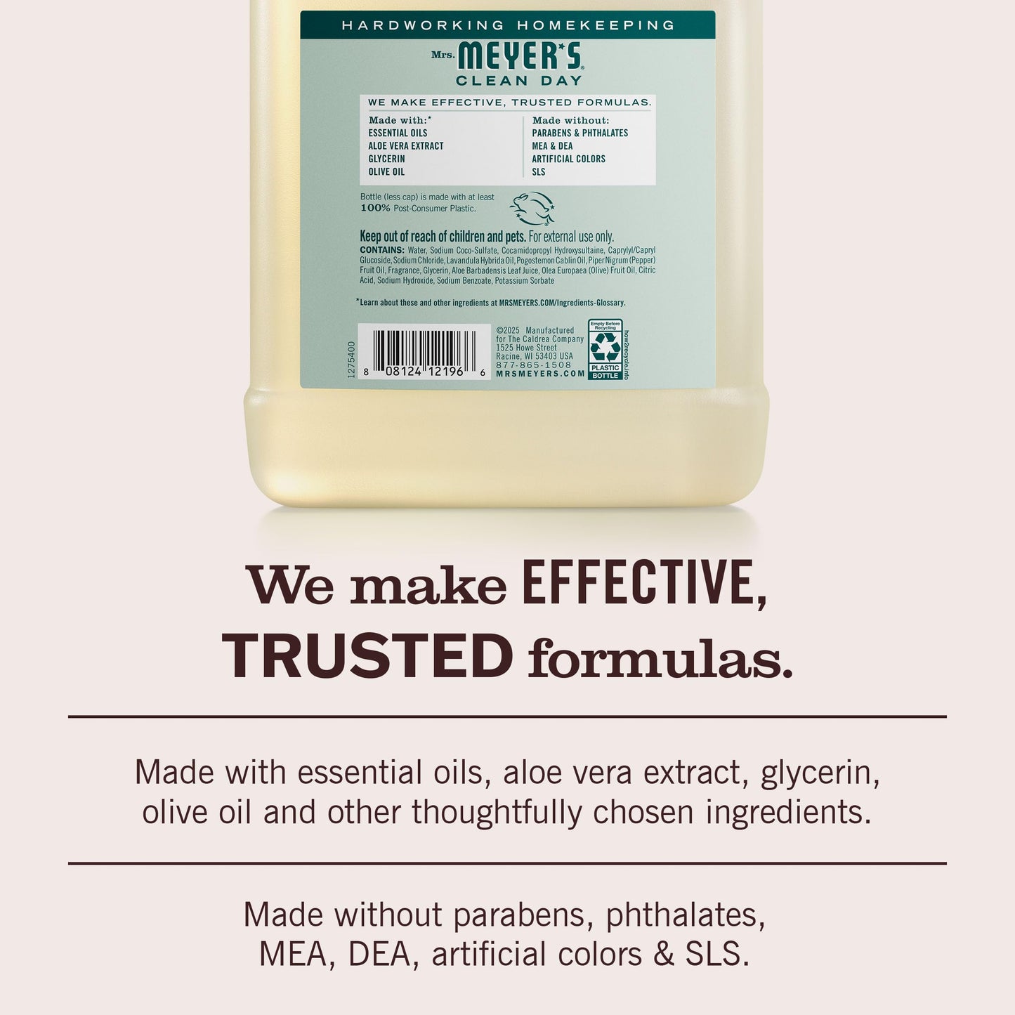 Mrs. MEYER'S CLEAN DAY Hand Soap Refill, Birchwood Scent, 33 Fl Oz Bottle