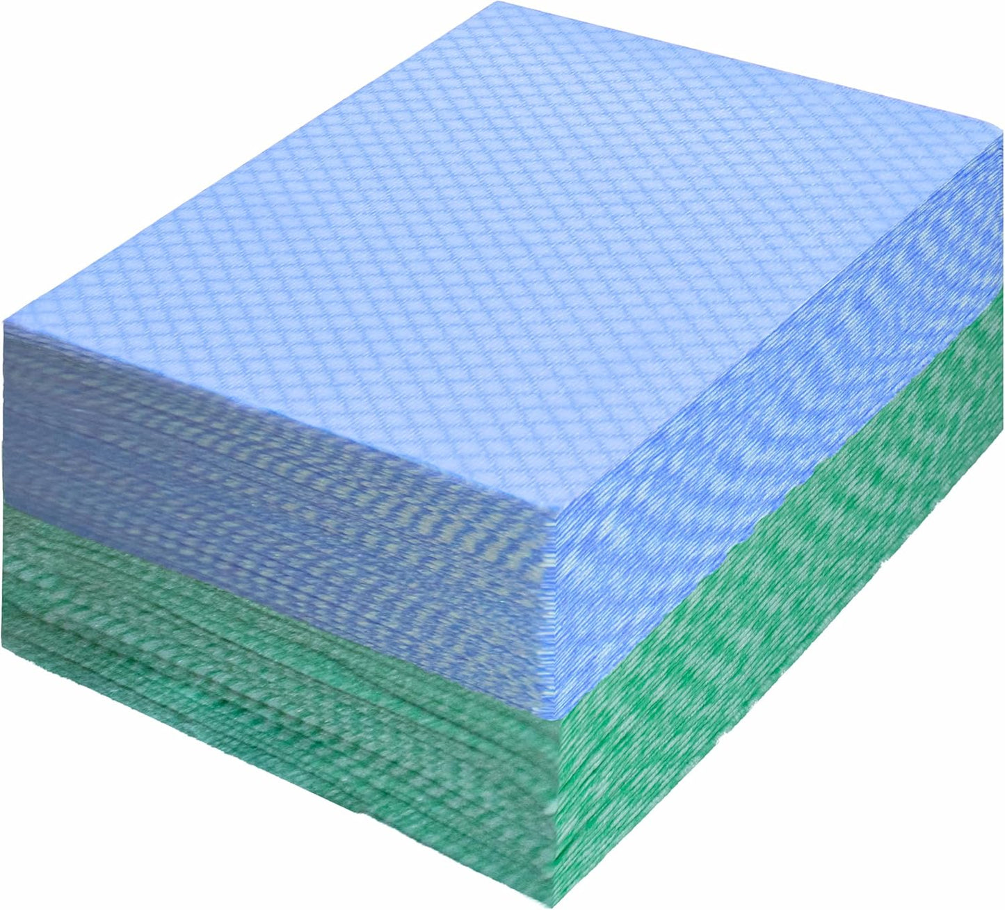 Reusable J Cloths, Disposable Kitchen Cleaning Cloths Dish Towels Dish Cloth Reusable Cloths for Kitchen, Bathroom, Household Cleaning (Blue & Green 100 Pack)