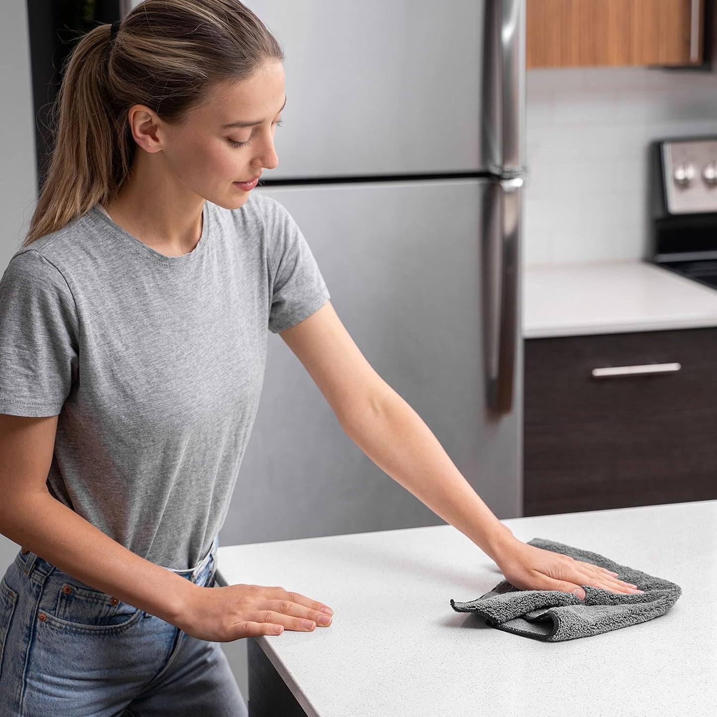 The Amazing Eco Cloth That Cleans Virtually Any Surface with Only Water. No More Paper Towels Or Toxic Chemicals. 4-Pack (14x14, Lavender)