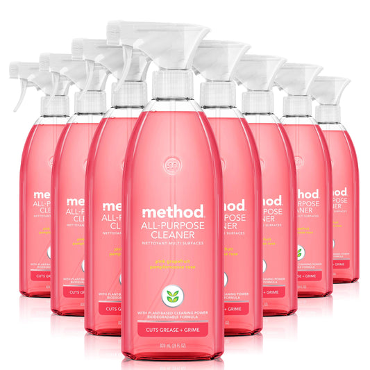 method All-Purpose Cleaner Spray, Pink Grapefruit, 28 oz, 8 Pack