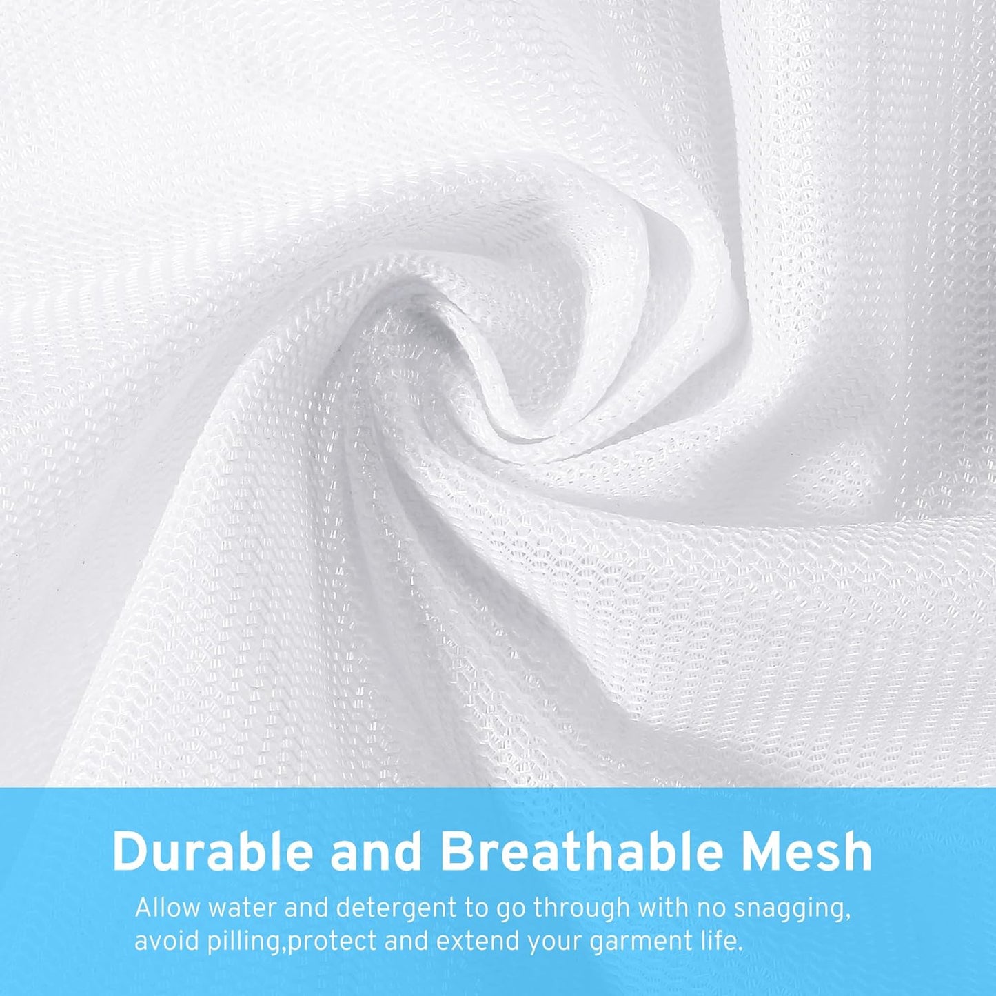 3 Pcs Mesh Laundry Bags Set for Delicates with AUTO-Lock Zipper, Lingerie Bags for Washing Delicates, Laundry Bags Mesh Wash Bags, Delicates Laundry Bag for Jeans,Blouse,Stocking,Bra(XXL,24" x 24")