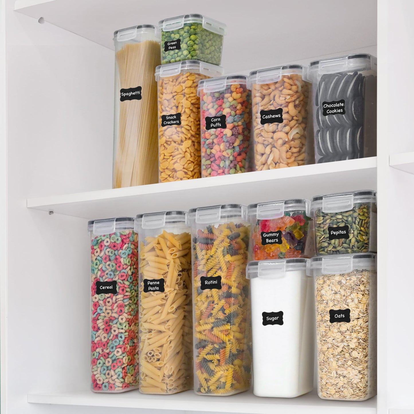Freshware Kitchen Storage Containers with Lids, 48 PCS Airtight Food Storage Containers, Plastic