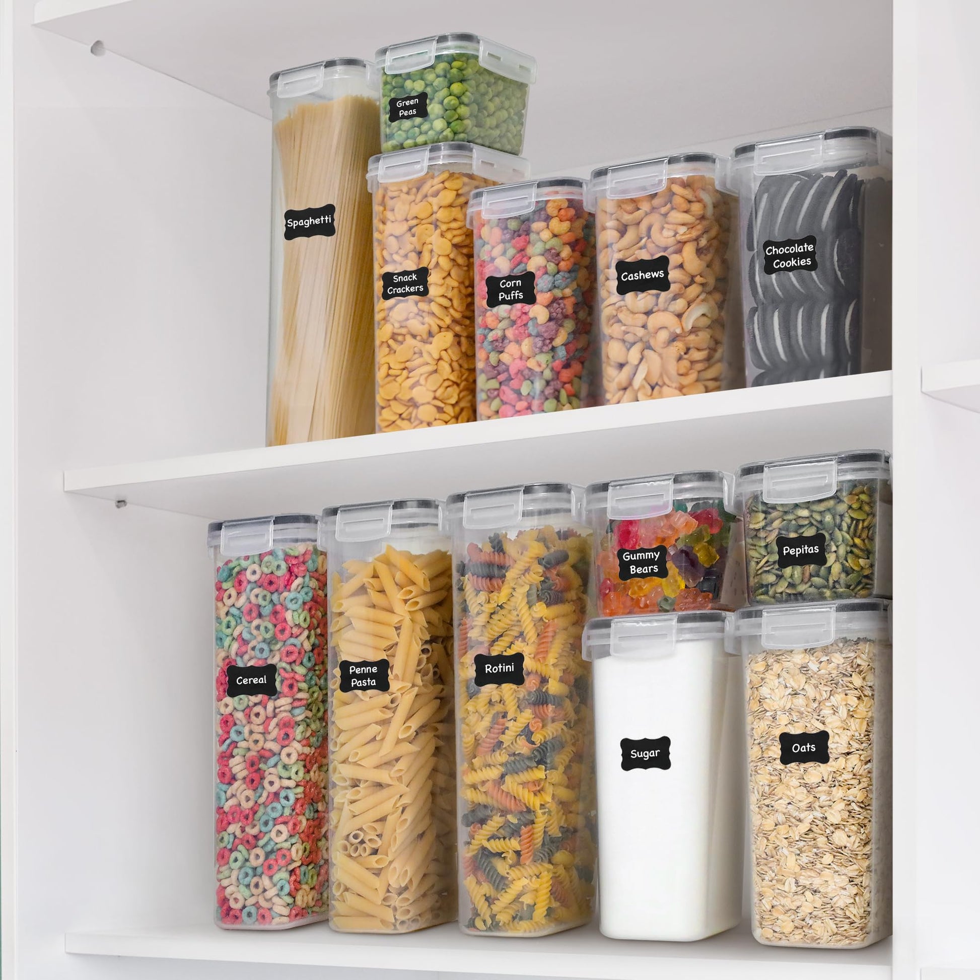 Freshware Kitchen Storage Containers with Lids, 48 PCS Airtight Food Storage Containers, Plastic