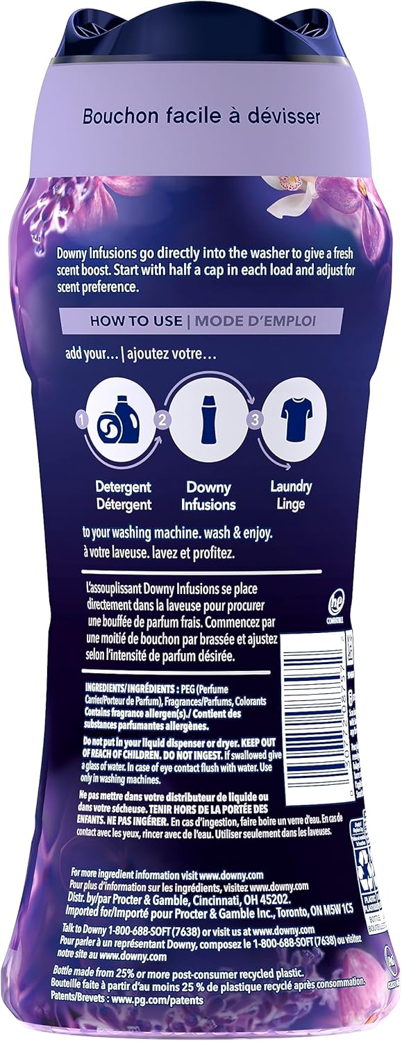 Downy Infusions In-Wash Laundry Scent Booster Beads, CALM, Soothing Lavender and Vanilla Bean, 13.4 oz