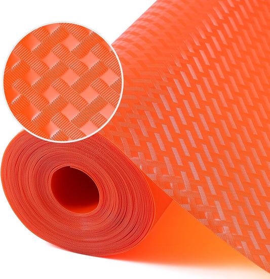 Red Fridge Liners Shelf Liner for Kitchen Cabinets Refrigerator Liners Waterproof & Oil-Proof Kitchen Cupboard Liner Non Adhesive Drawer Mats EVA Material for Shelves 11.8 x 393.7 Inches