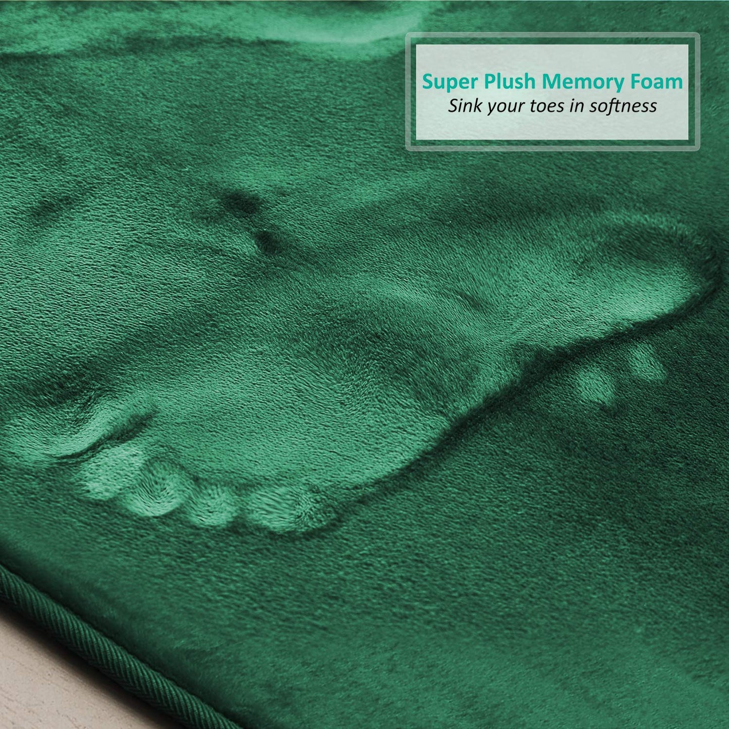 Clara Clark 3 Piece Bathroom Rugs Bath Mat Set, Velvet Memory Foam Bath Mats for Bathroom
