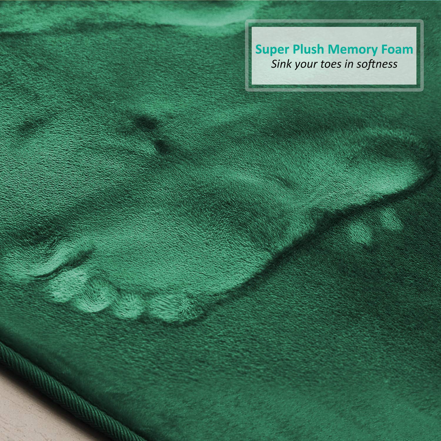 Clara Clark 3 Piece Bathroom Rugs Bath Mat Set, Velvet Memory Foam Bath Mats for Bathroom