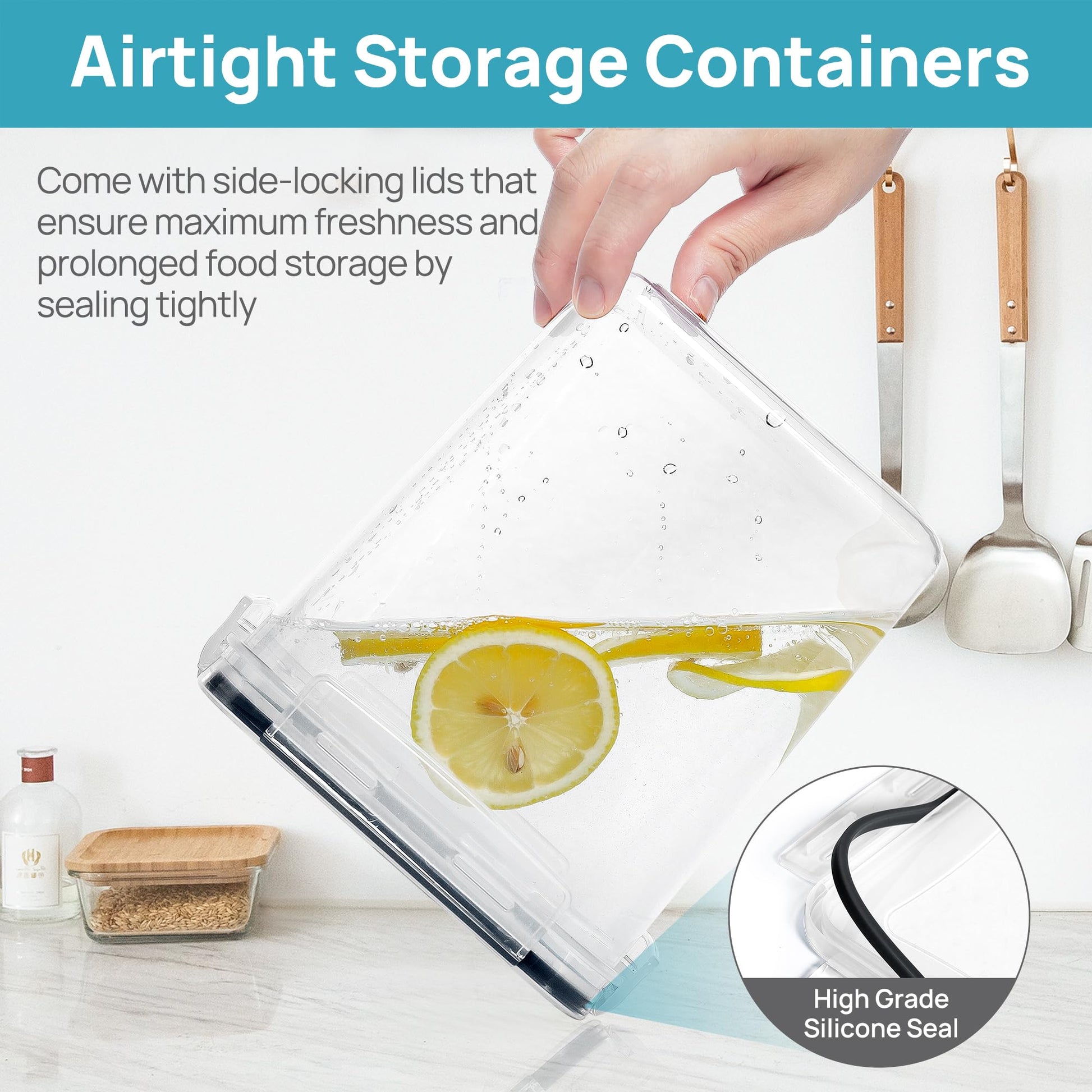 Vtopmart 10 PCS Flour and Sugar Storage Container, Include 3 Sizes