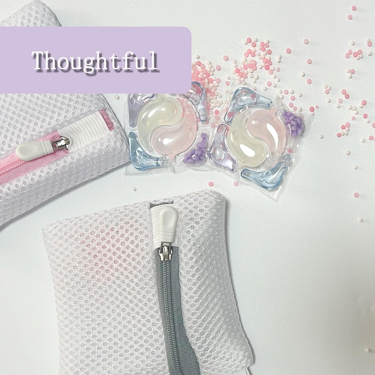 4PCS Laundry Pod Anti-Sticking Bag Laundry Pods Dissolution Protection Bag Scent Beads Bags Durable Storage Bag for Pods Scented Beads