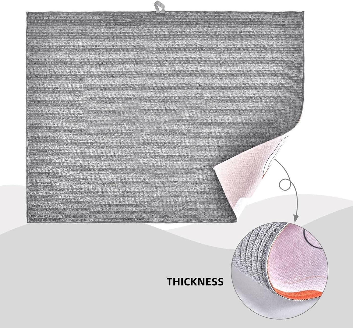 Chinoiserie Blue And White Floral Butterfly Dish Drying Mats For Kitchen Counter Microfiber Absorbent dish Mat Xl Reversible Drying Mats For Countertop 18 Inch X 24 Inch