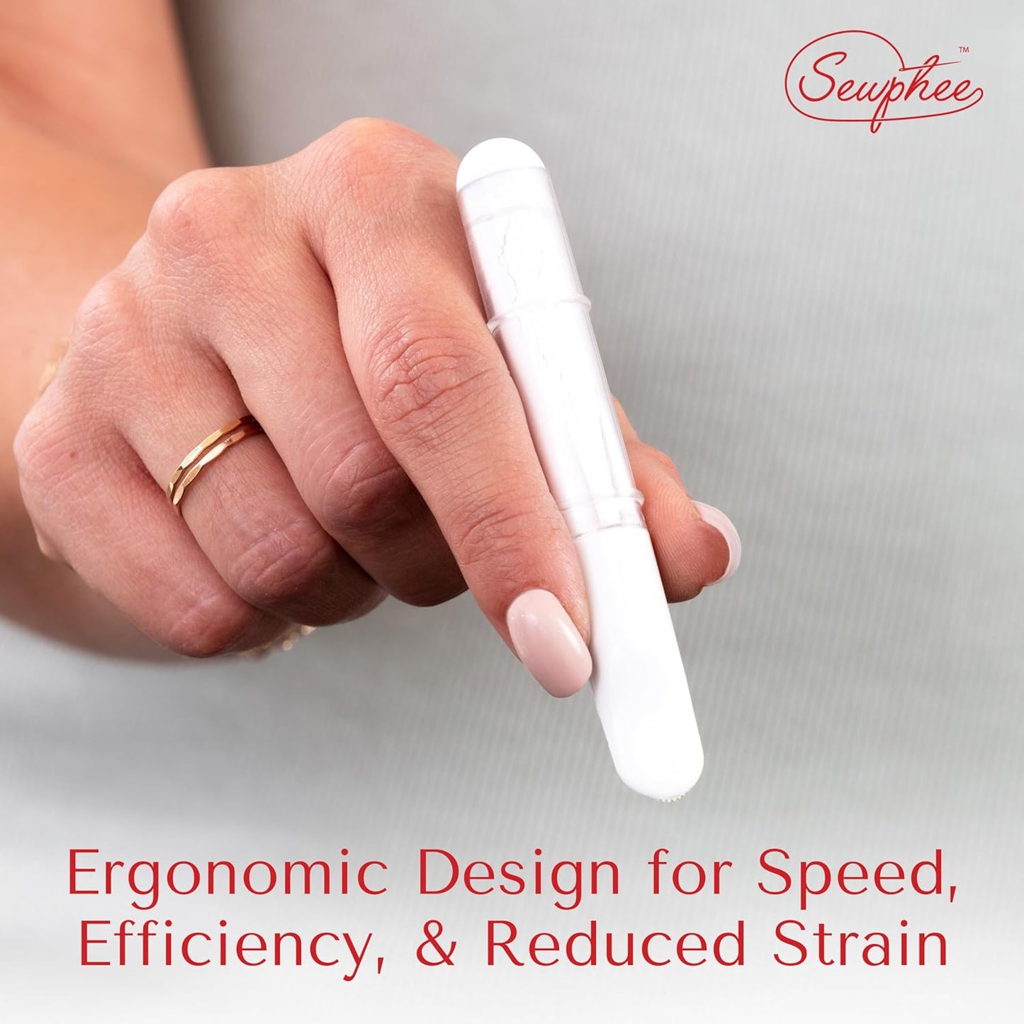 Fabric Markers for Sewing ??Ergonomic Tailors Chalk Pen with Improved Dosing Wheel for Sharp Lines - Washable Sewing Chalk Marking Pens that are Compatible with Most Fabrics - White 1 Pack