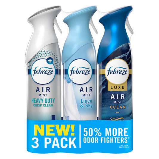 Febreze New & Improved Air Mist Scent Mix, 8.1 oz bottle, 3 Count