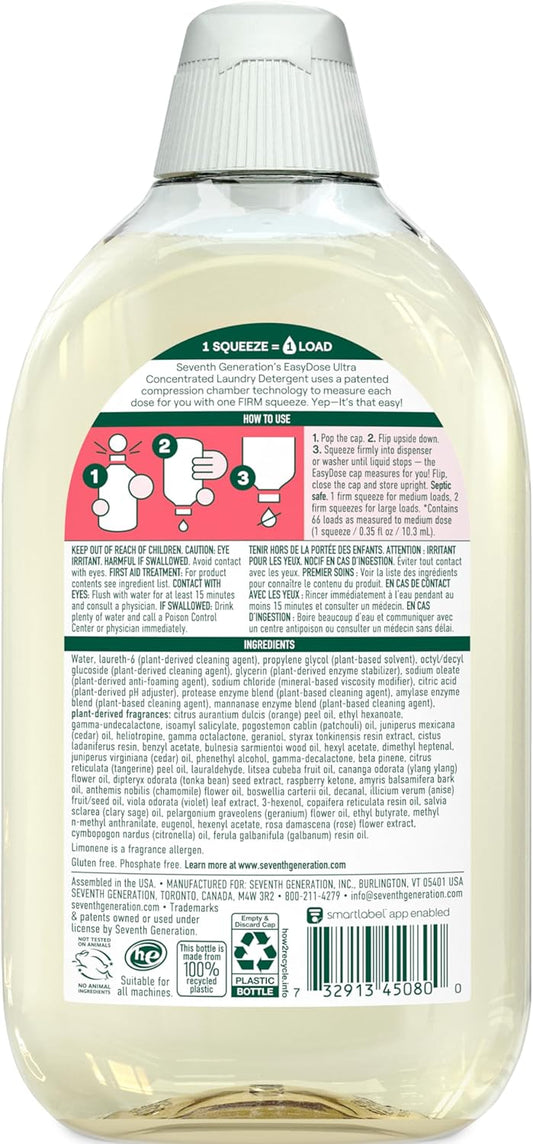 Seventh Generation EasyDose Laundry Detergent, Ultra Concentrated: 66 Loads, Mango & Mandarin