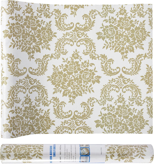 Shelf Liner 18" W x 96" L Cabinet Liners Non Adhesive, Drawer Liners Non Slip Kitchen Mat Waterproof Oil-Proof for Kitchen Cabinet, Shelves, Refrigerator, Storage, Easy to Trim