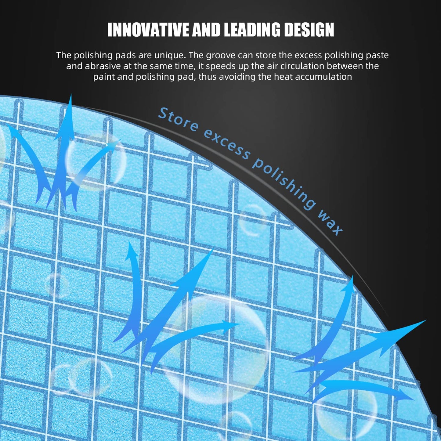 SPTA Drill polishing kit, 11Pcs 3-Inch Buffing Polishing Pads, Car Foam Drill Buffing Pad, Polishing Pads Kit, Car Buffer Polisher Kit Drill Buffing Kit for Car Polishing, Waxing, Sealing Glaze