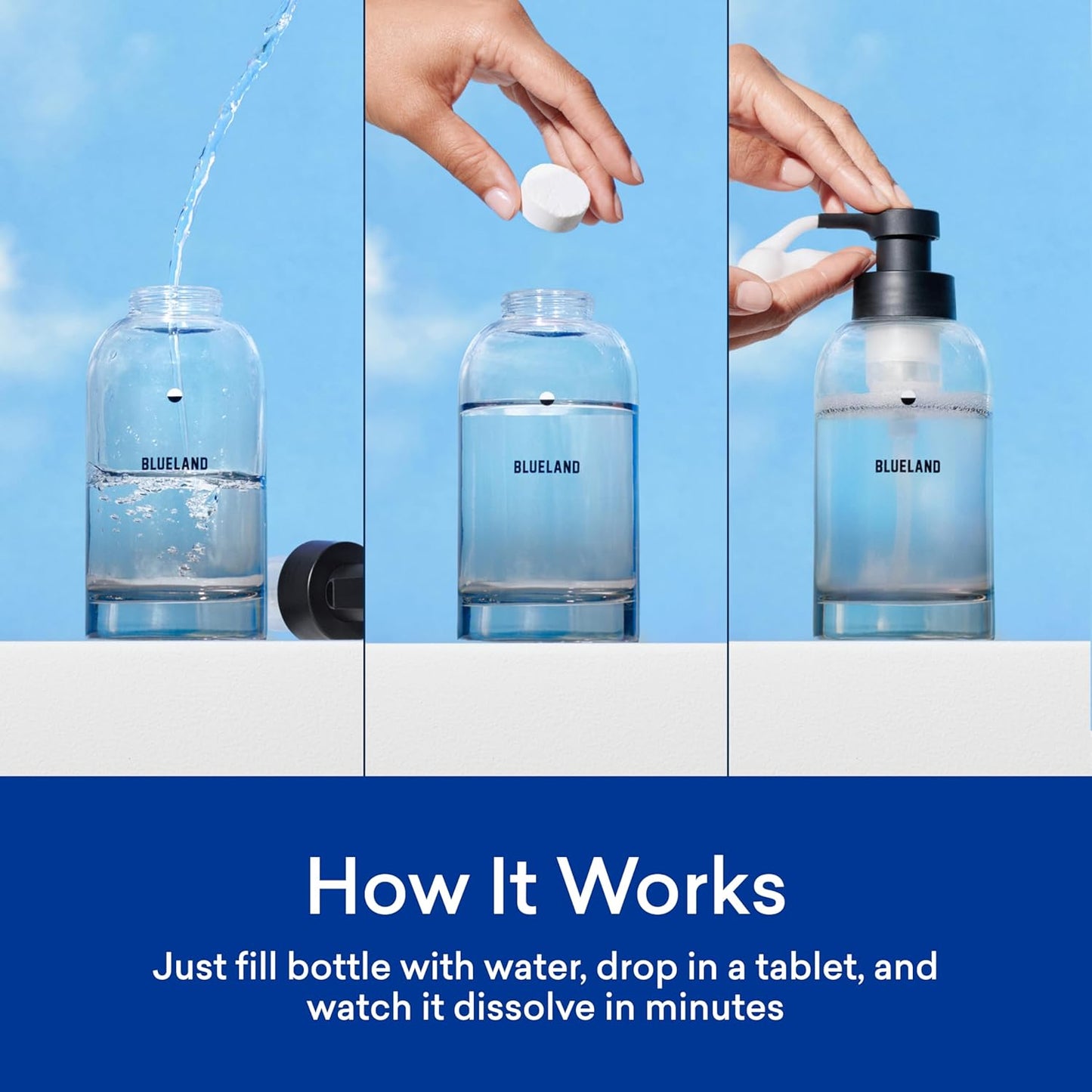 BLUELAND Foaming Hand Soap Refill Tablets, 20-Pack, Variety Pack Scents, Eco Friendly Cleaning Products, 20 x 9 Fl oz