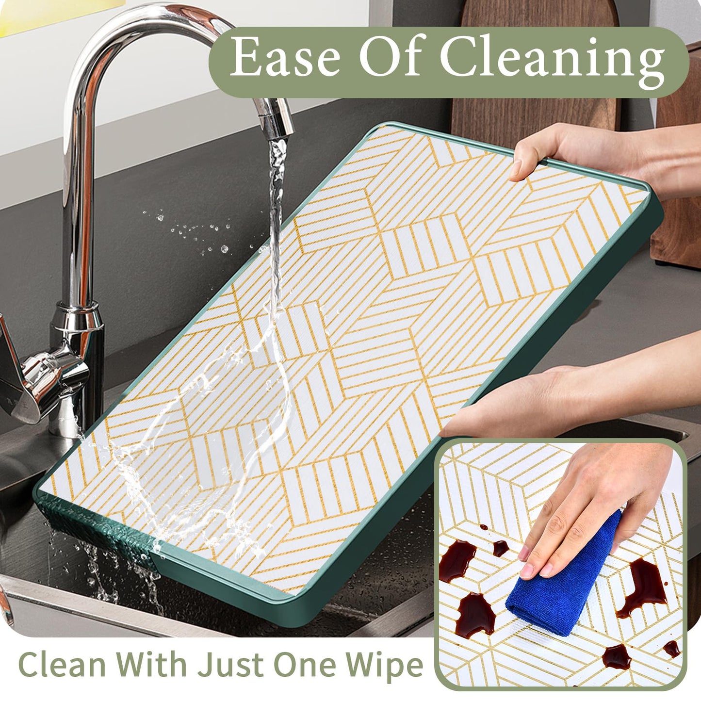 Shelf Liners for Kitchen Cabinets 12in x 20FT, Non Adhesive Cabinet Liner Strong Non-Slip Thickened