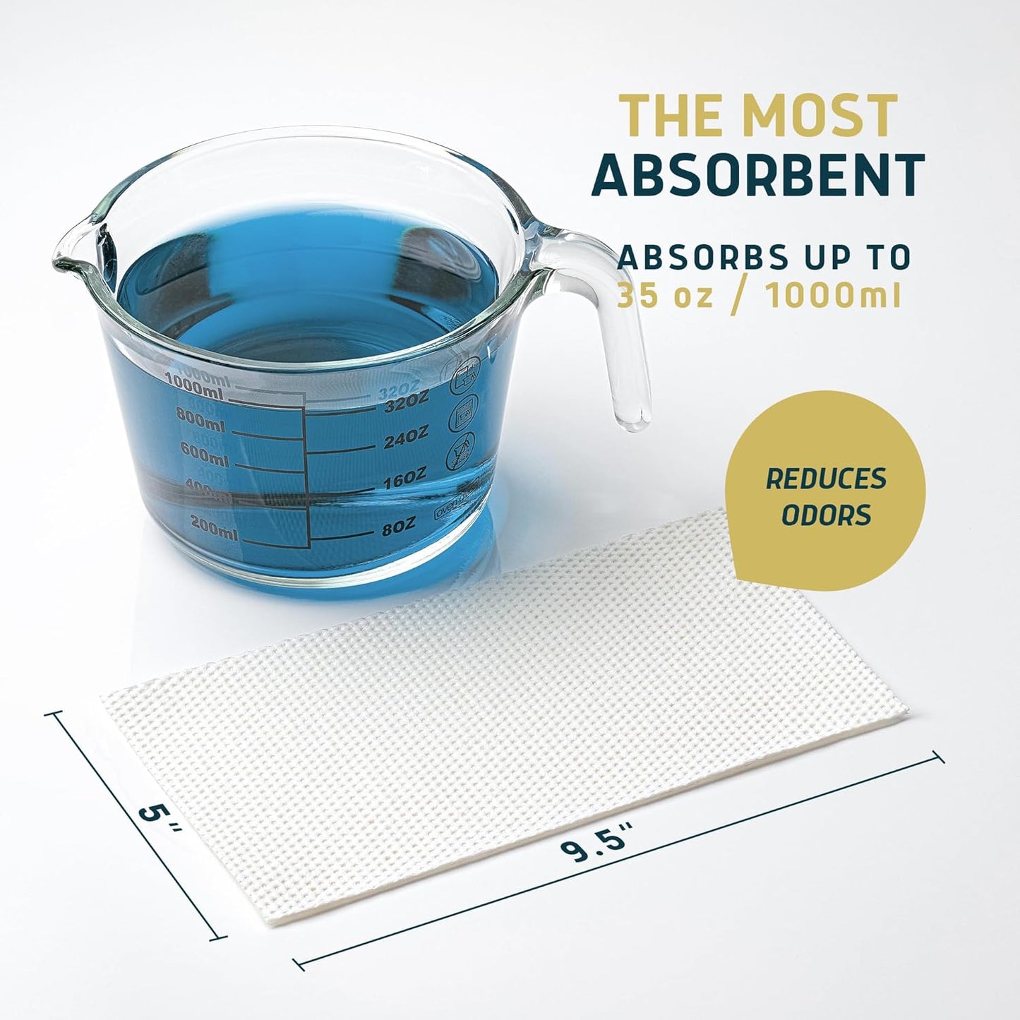 Lunderg Commode Liners with Absorbent Pads - Jasmine Scent Medical Grade 50 Count Universal Fit - Disposable Bedside Commode Liners and Pads for Adult Chairs, Portable Buckets & Camping Toilet Bags