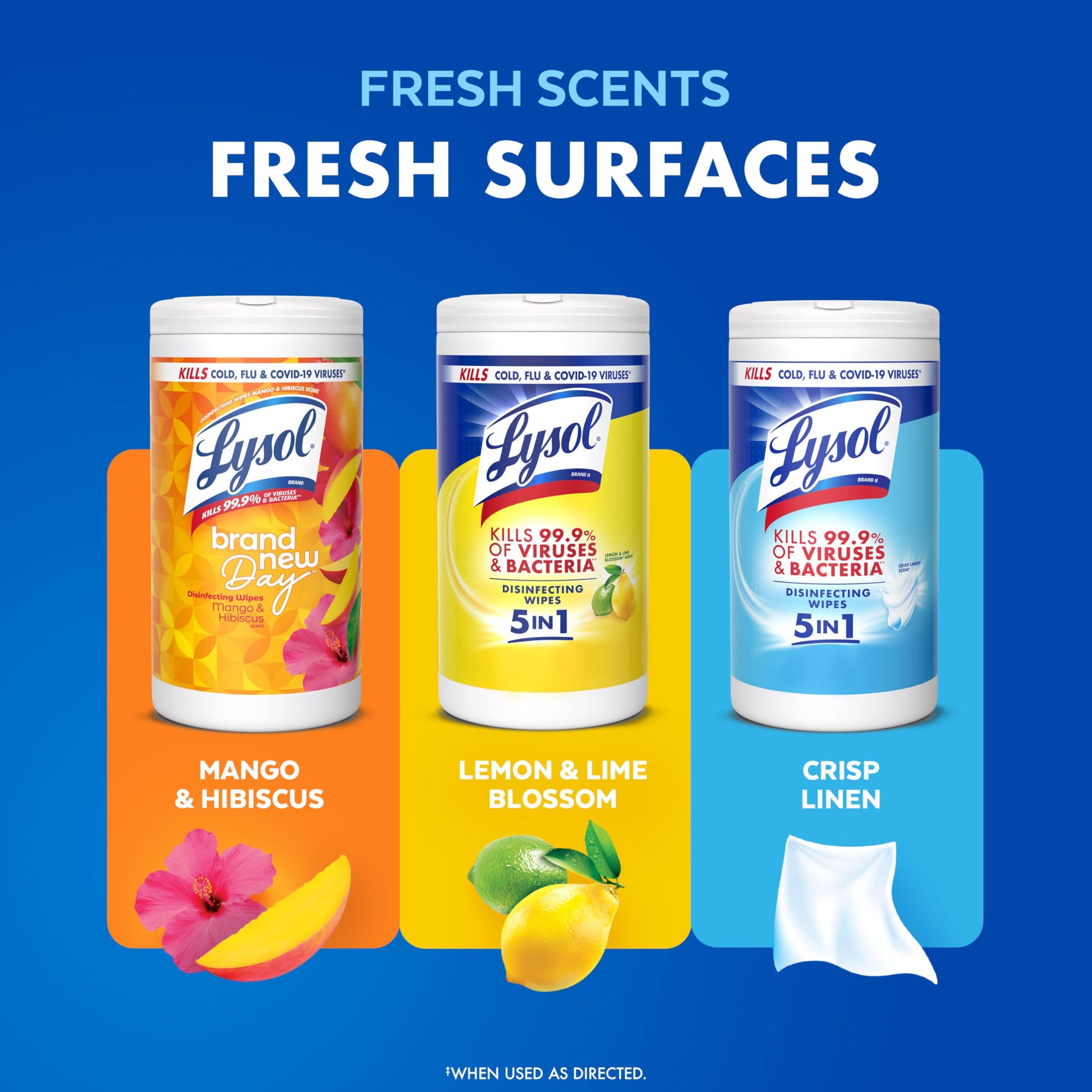Lysol Disinfecting Wipes, Multi-Surface Cleaner, Lemon, 80 ct. (4 Pack)
