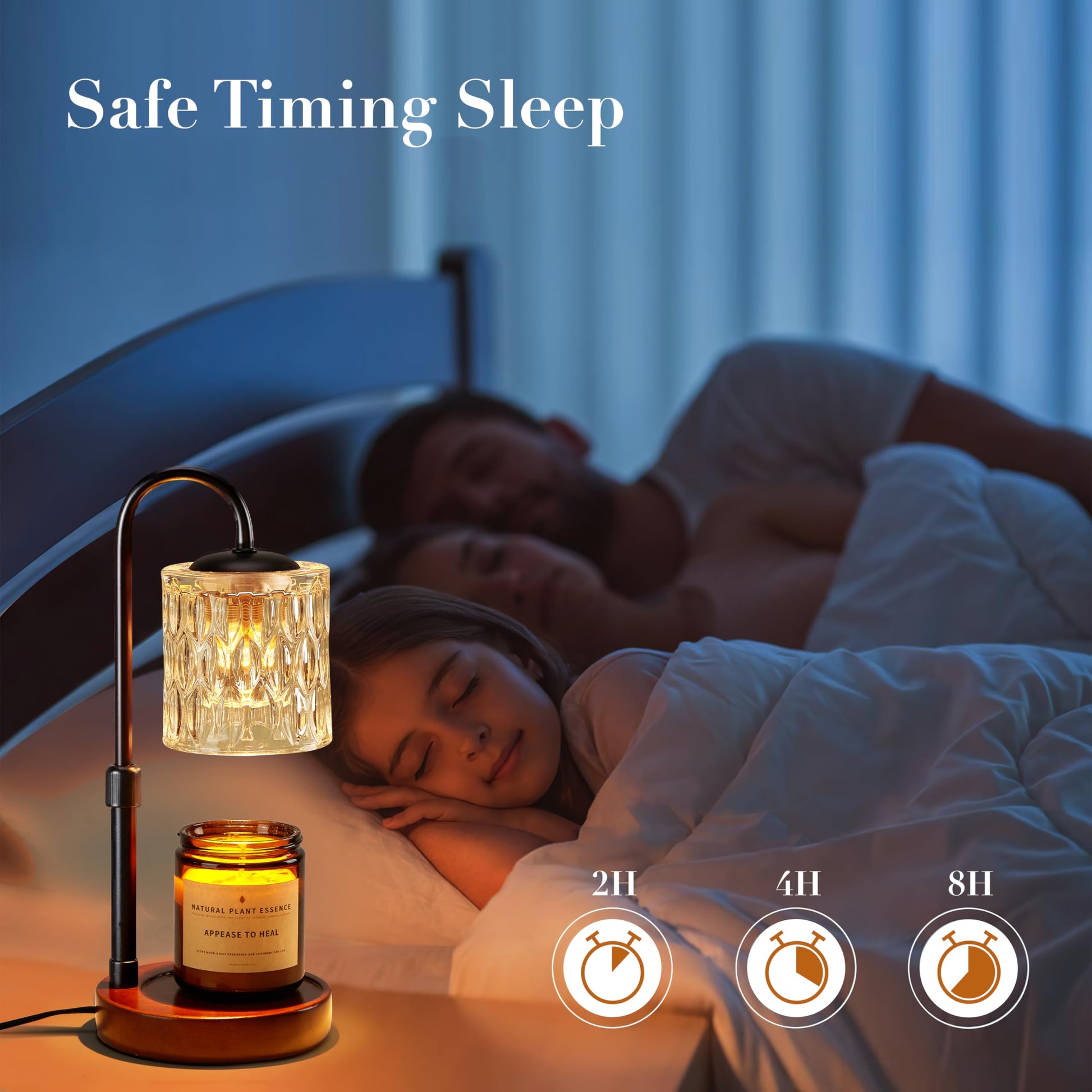 Briever Dimmable Candle Warmer Lamp with Timer, Height Adjustable Electric Candle Wax Warmer