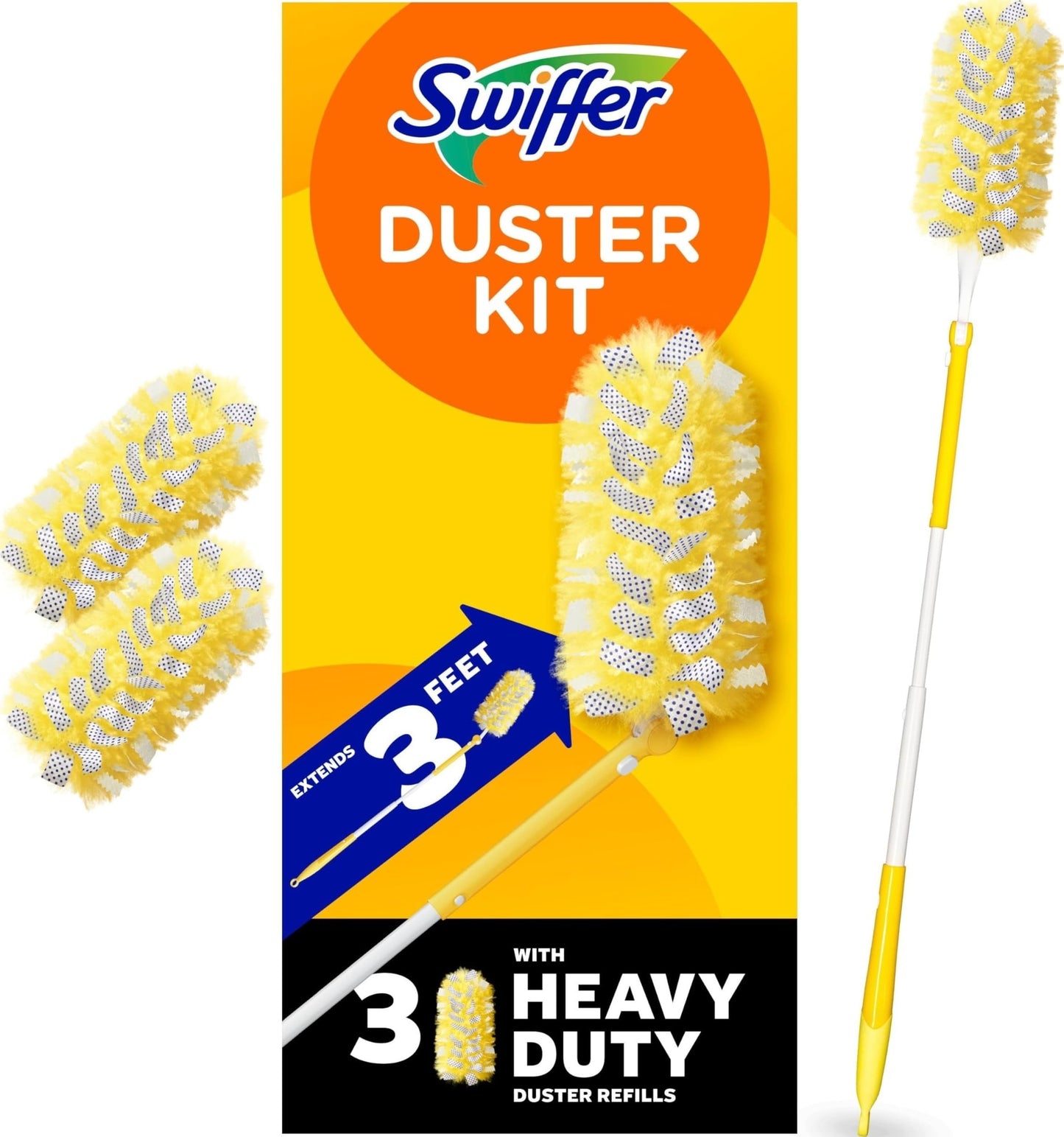 Swiffer Duster Kit with 3 ft Extendable Handle