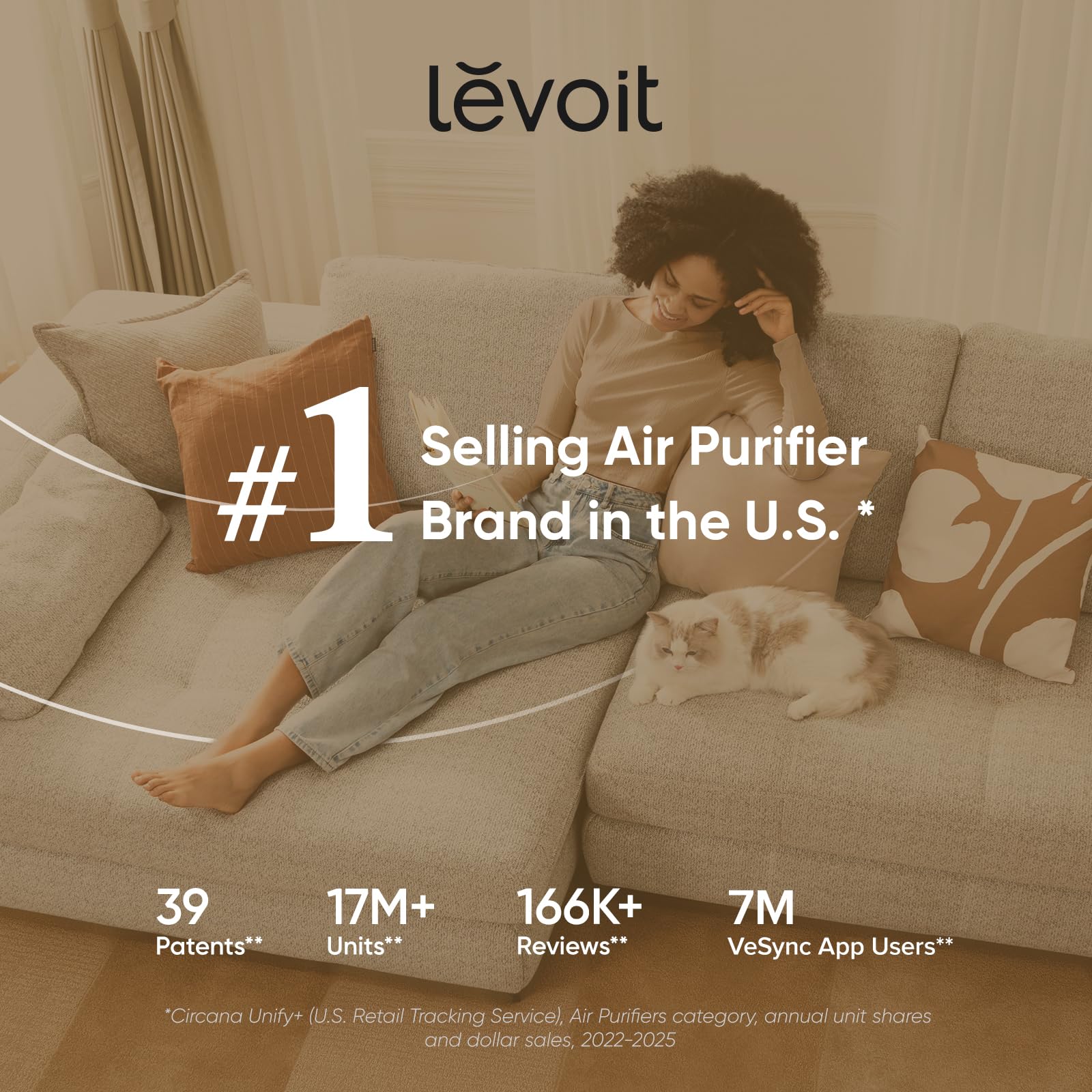 Levoit Air Purifiers for Bedroom Home Pets Dorm Room, Small Air Purifiers
