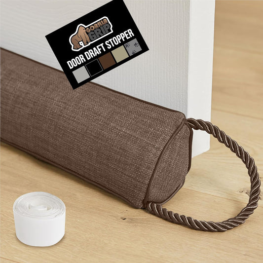 GORILLA GRIP Door Draft Stopper for Bottom of Doors, Weather Stripping Seal Blocks Hot Air, Noise