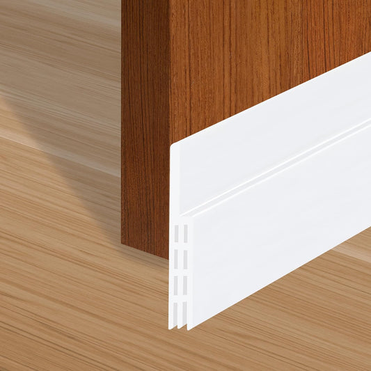 Adhesive Backed Door Draft Stopper – Silicone Under Door Sweep for Interior & Exterior Doors, Noise