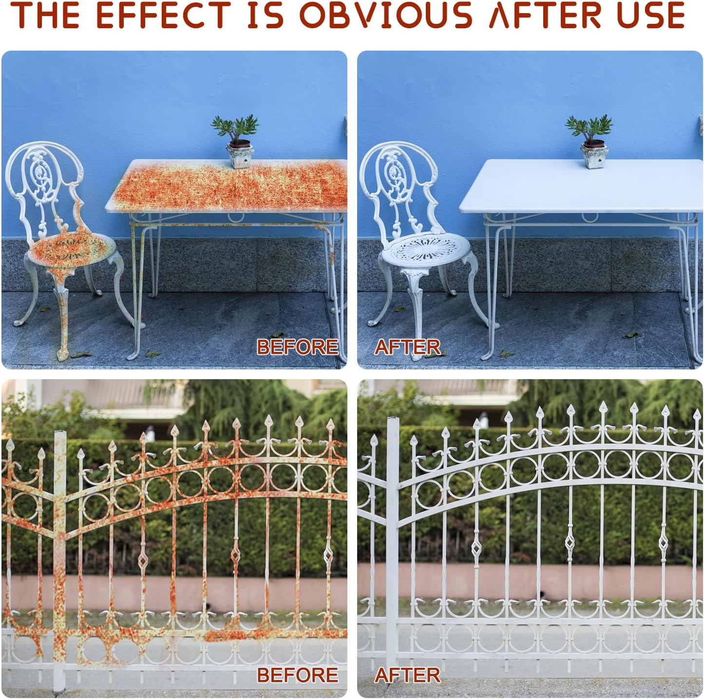 Water-Based Metallic Paint,Rust Removal Converter Metallic Paint,Rust Remover Converter for Metal, Car Anti Rust Paint Chassis Universal Rust Removal Converter with Brush (White)