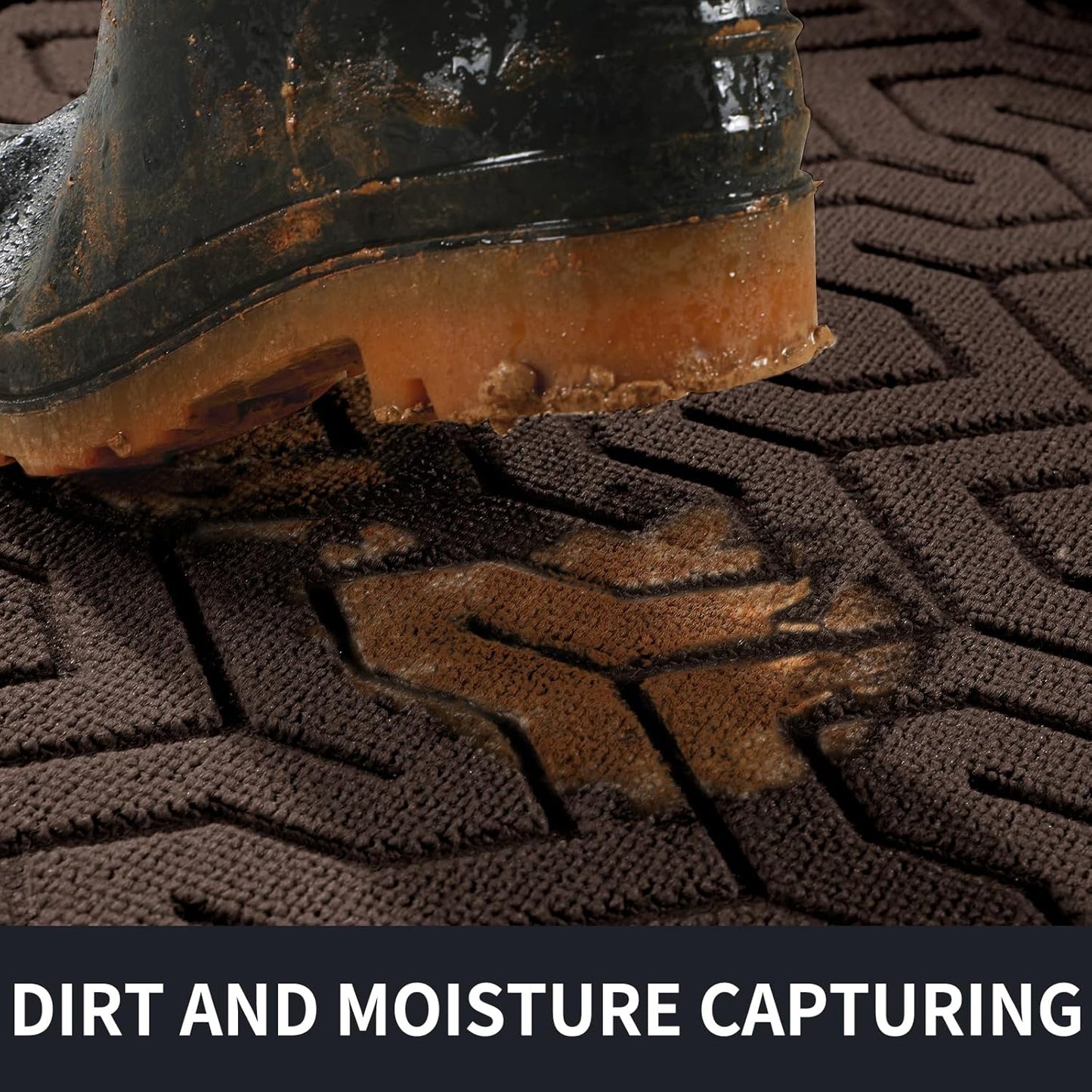 Yimobra Large Door Mat Outside Entrance 36x24, Waterproof Heavy Duty Outdoor Mats for Front Door, Non Slip Rubber Entry Mat for Garage Patio, Easy Clean, Brown