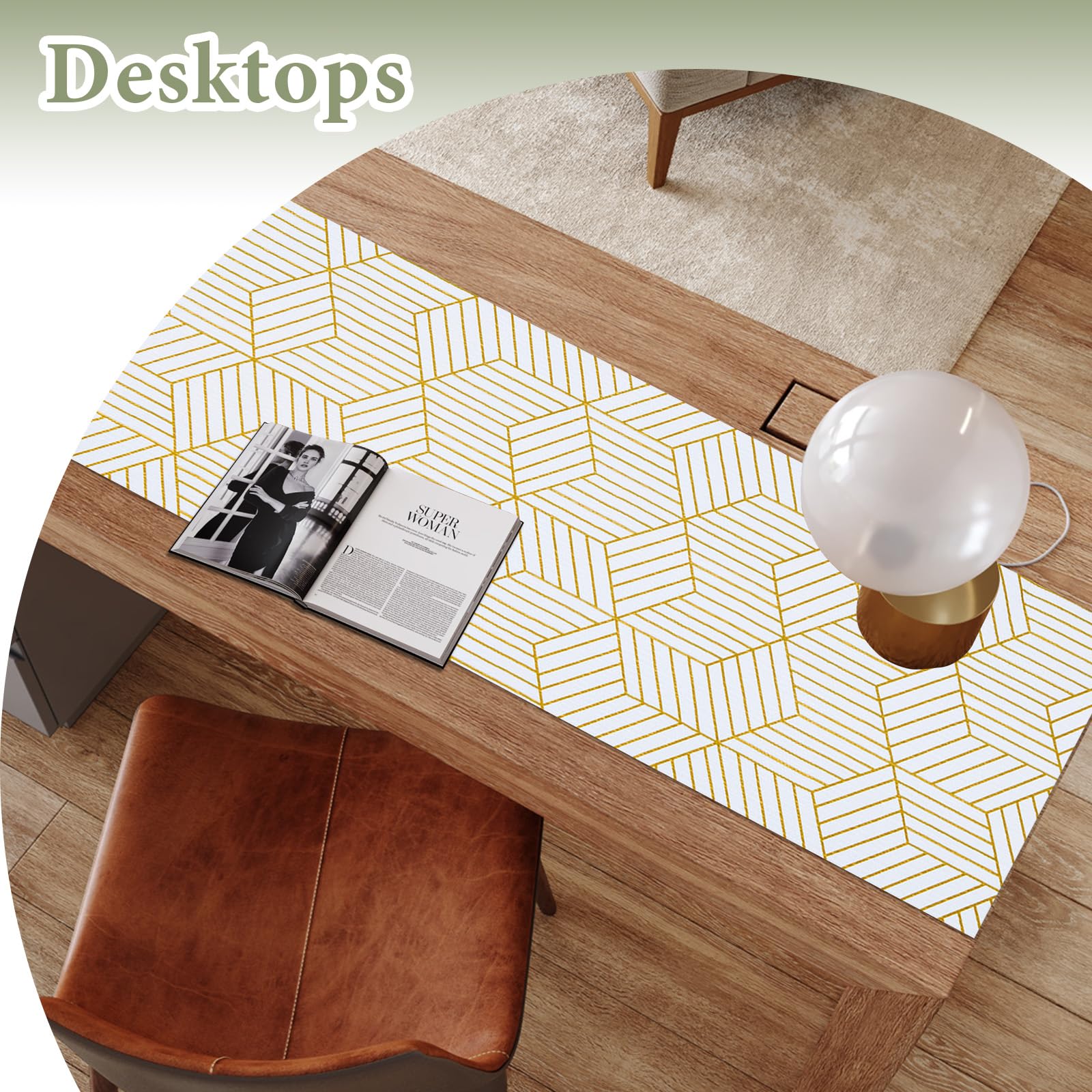 Shelf Liners for Kitchen Cabinets 12in x 20FT, Non Adhesive Cabinet Liner Strong Non-Slip Thickened