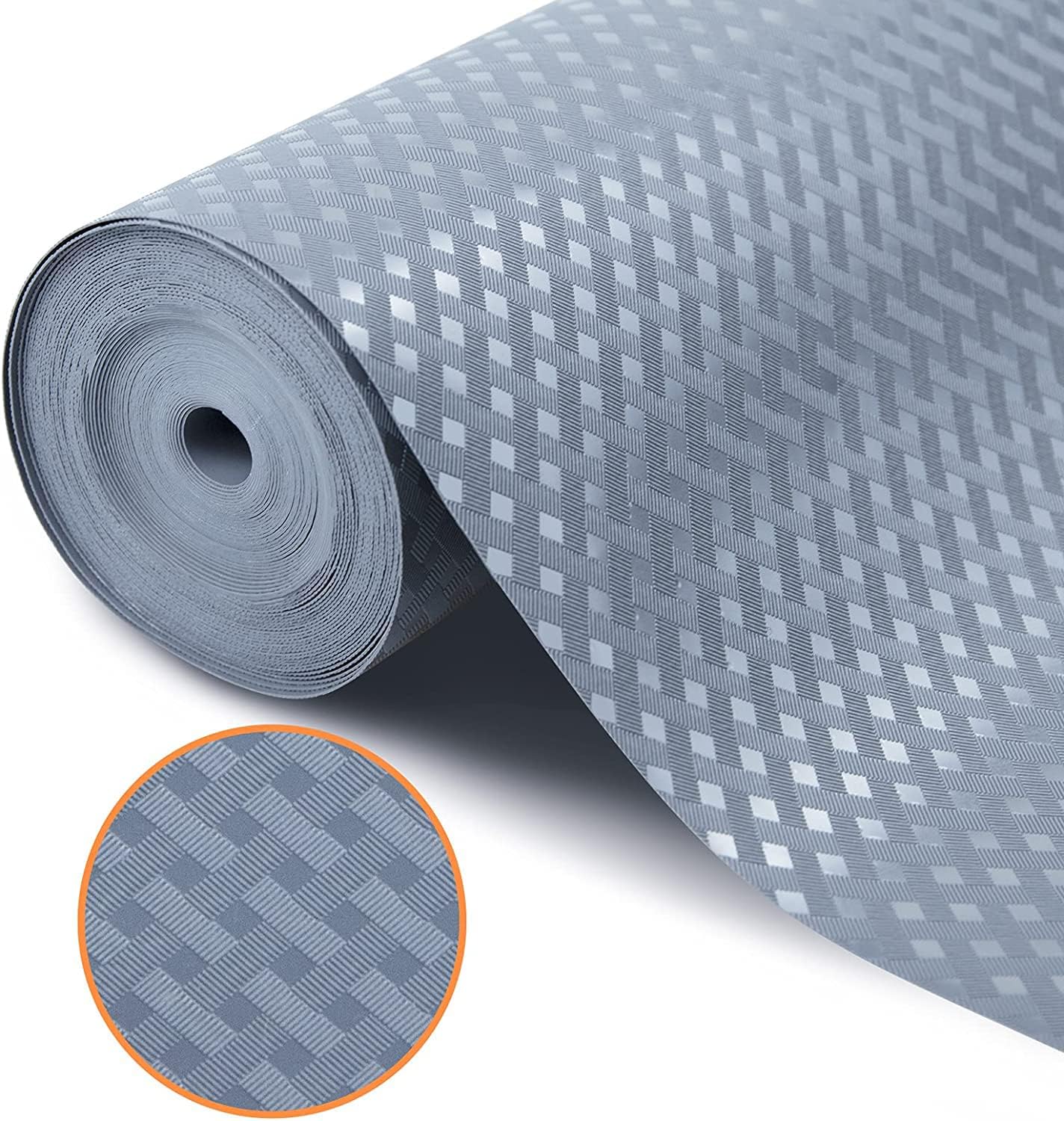 Shelf Liners for Kitchen Cabinets Refrigerator Liners Waterproof & Oil-Proof Kitchen Cupboard Liner Non-Slip Drawer Mats EVA Material Non Adhesive Fridge Mats for Shelves 11.8 x 118 Inches