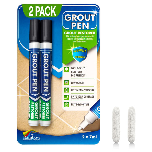 Grout Pen Black Tile Paint Marker: Waterproof Grout Paint, Tile Grout Colorant and Sealer Pen