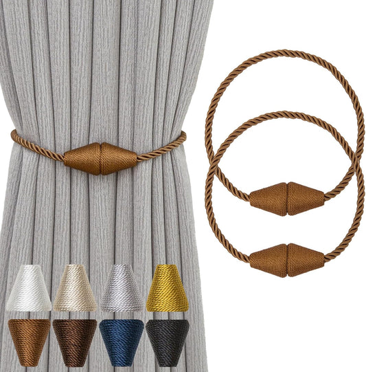 Magnetic Curtain Tiebacks 2 Pack Outdoor Rope Curtain Tie Backs Decorative Window Treatment