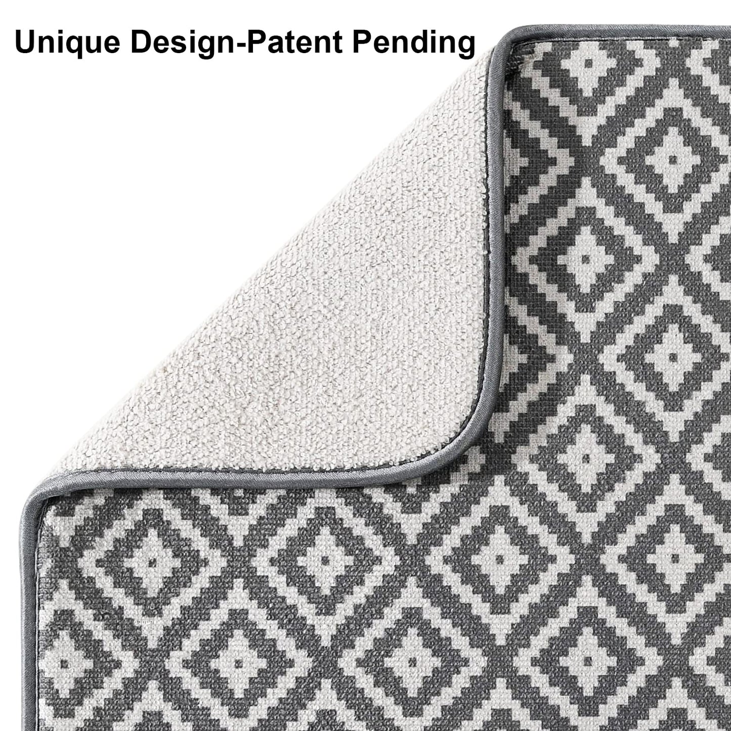 SUBEKYU Dish Drying Mat for Kitchen 2 Pack, Ultra Absorbent Microfiber Dishes Drainer Mats, 19.2 by