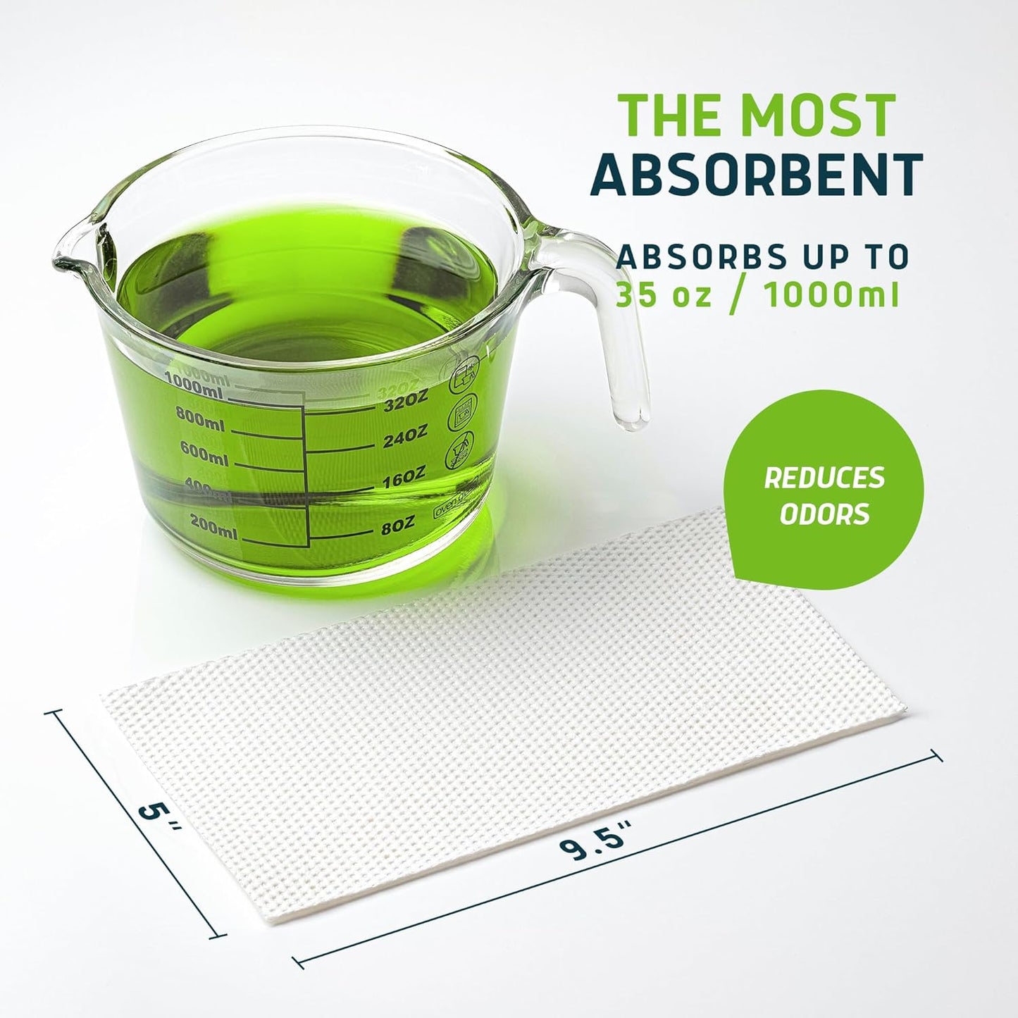 Lunderg Aloe Scented Super Absorbent Commode Pads - Medical Grade Value Pack 100 Count - for Disposable Bedside Commode Liners, Adult Chairs, Portable Buckets & Camping Toilet Bags - Light Scent