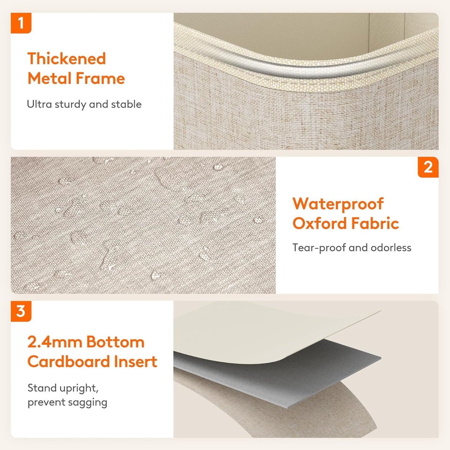 Lifewit 80L Large Tall Laundry Hamper, Collapsible Laundry Basket with Handles, Foldable Clothes Hampers for Laundry, Portable Dirty Clothes Hamper for Dorm College Bedroom Bathroom, Beige