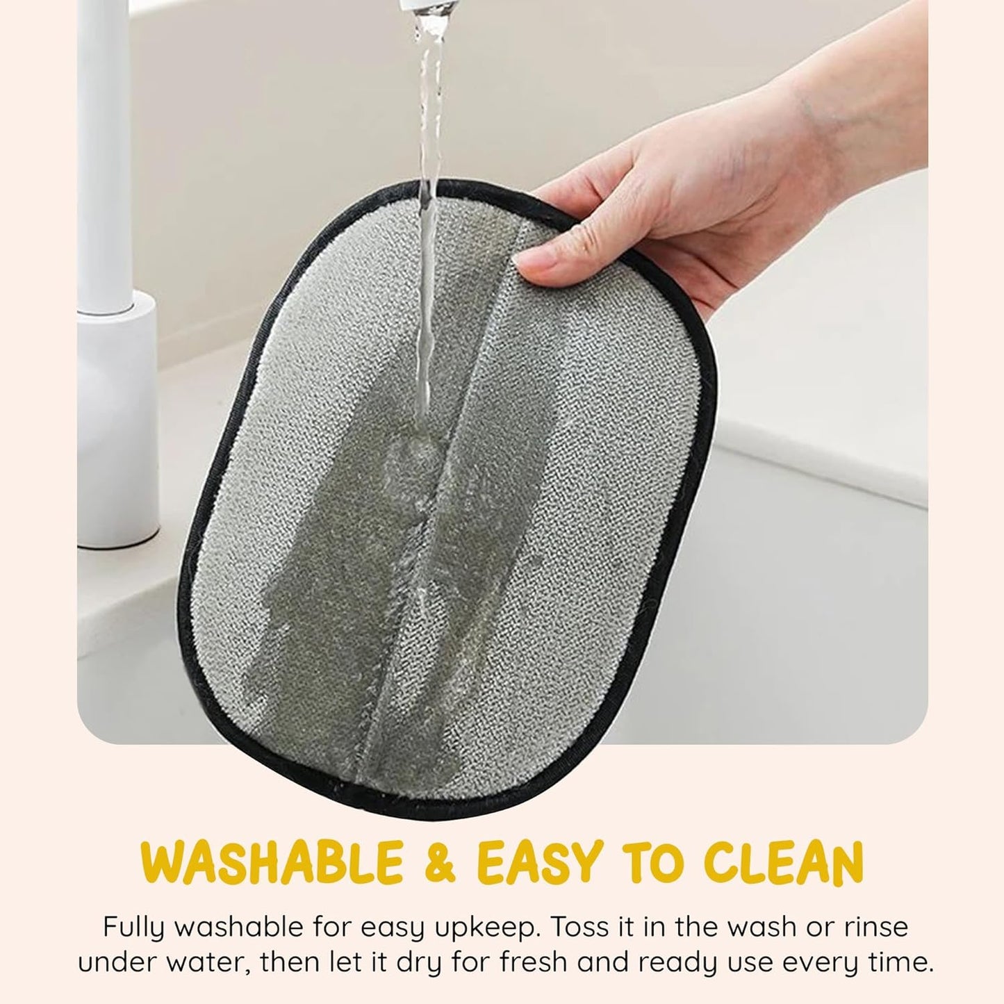 Pet Hair Removal Glove 2-Pack – Reusable Dog & Cat Fur Remover Mitts – Electrostatic Lint Removal Tool for Furniture, Clothing, Carpet & Car Seats