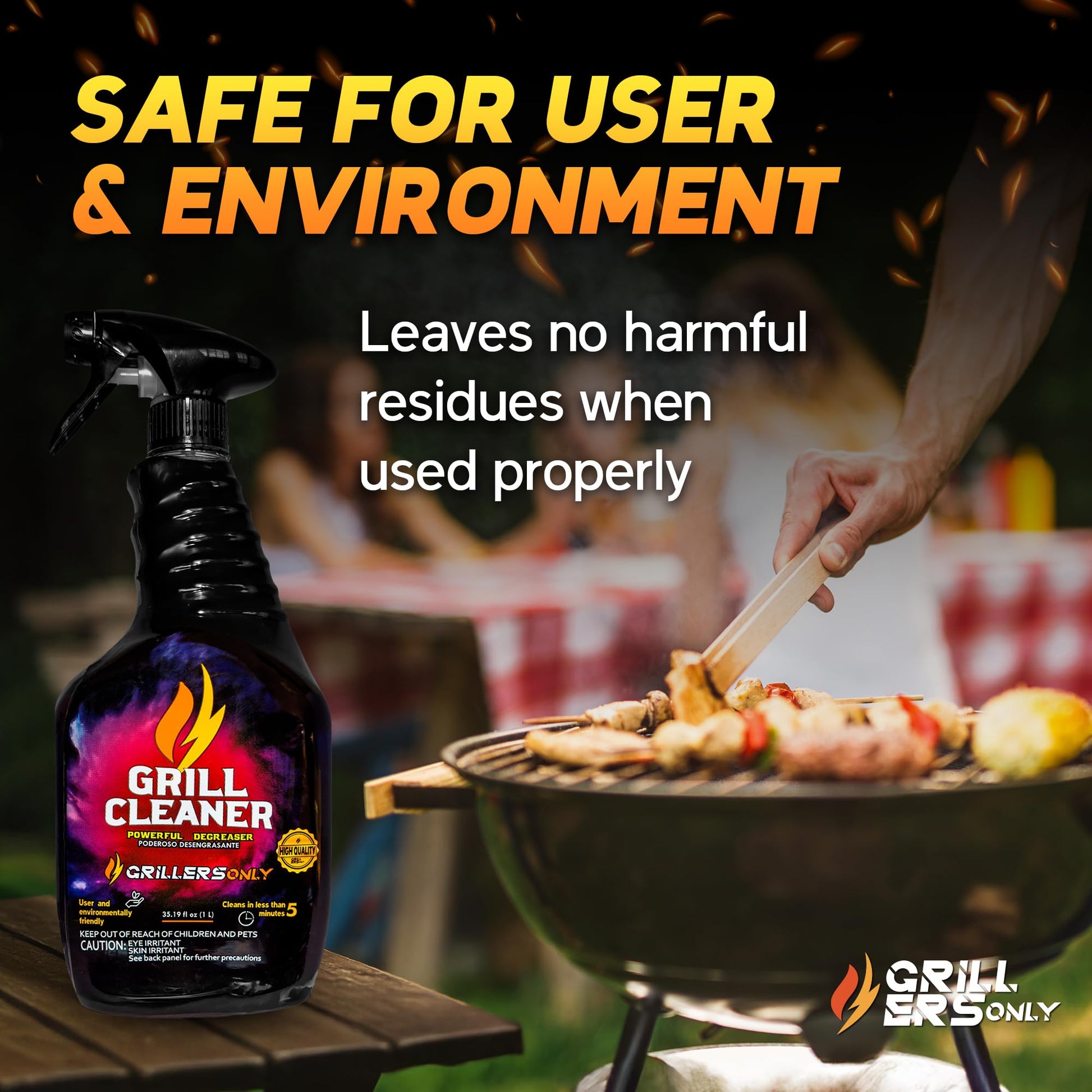Grill Cleaner Spray & Degreaser | Heavy-Duty Grill Spray for BBQ, Griddles & Cast Iron Cleaner