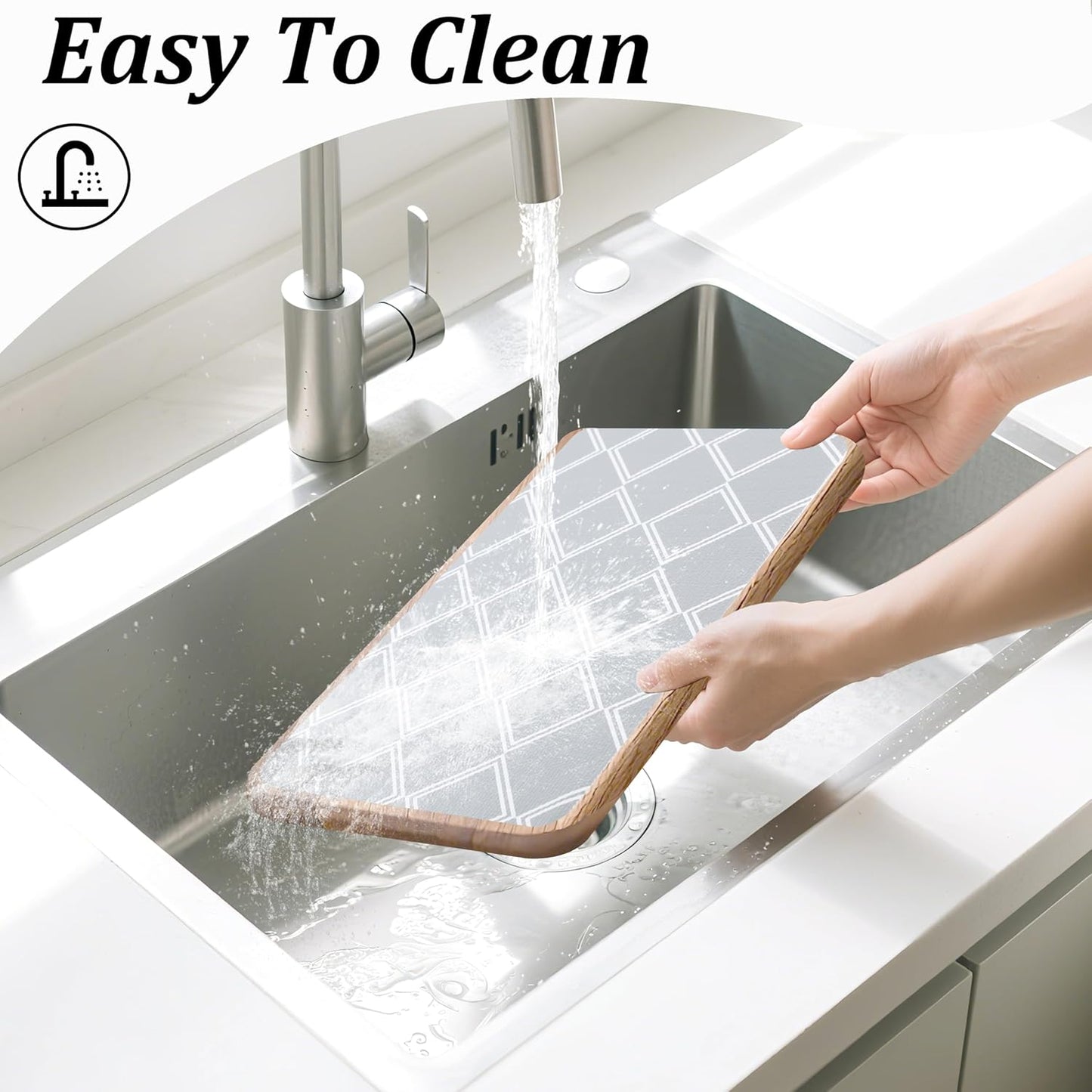 Kitchen Shelf Liner Non Slip 18 Inch X 20 FT Cabinet Liners for Shelves Waterproof Drawer Liners for Kitchen Cabinets Non Adhesive Cupboard Paper Liner for Bathroom Closet Fridge Dresser Pantry