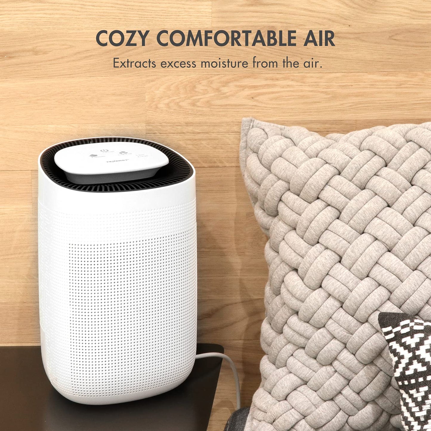 Tenergy Sorbi 1000ml Air Dehumidifier w/Purifying Function, True HEPA Filter, Auto Shutoff, Touch