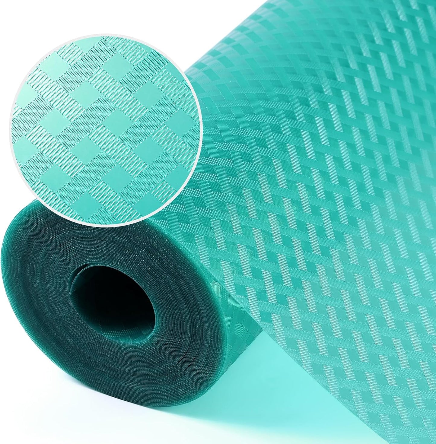 Blue Shelf Liners for Kitchen Cabinets Refrigerator Liners Waterproof & Oil-Proof Kitchen Cupboard Liner Drawer Mats EVA Material Non Adhesive Fridge Liner for Shelves 17.5 x 78.7 Inches