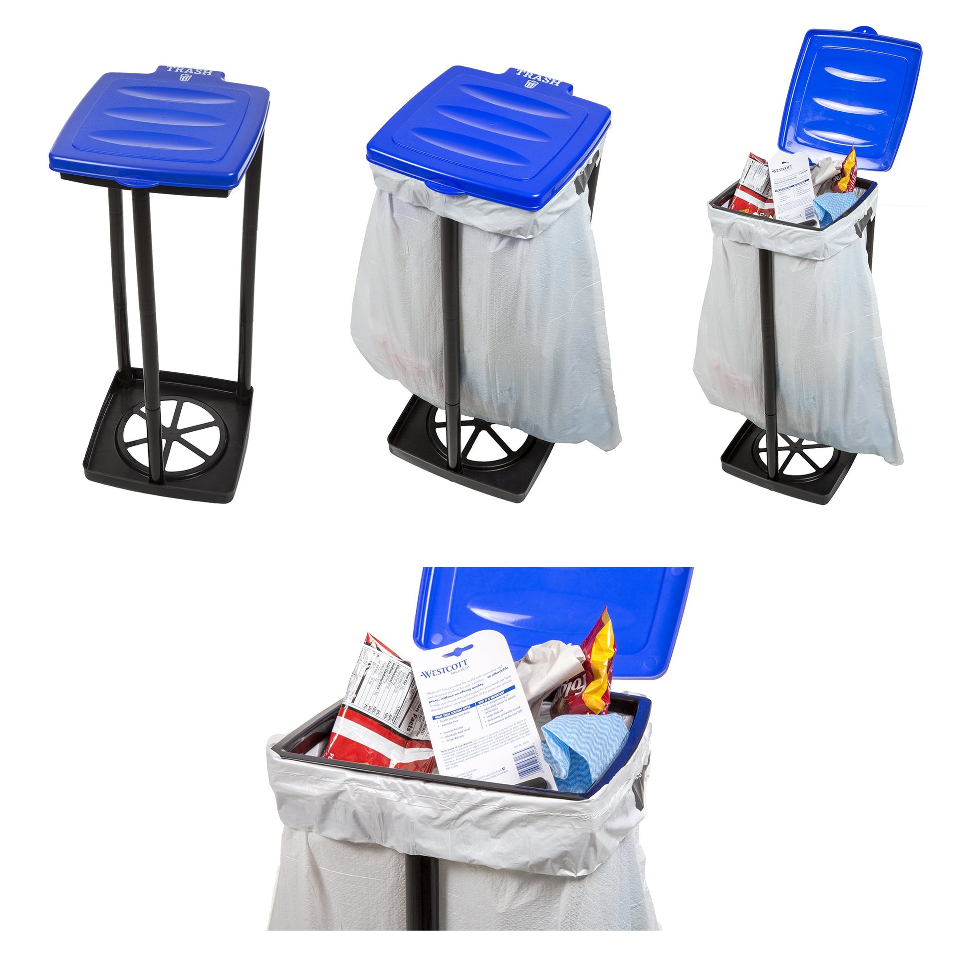 Portable Trash Bag Holder – Collapsible 13-Gallon Garbage Bin for Indoor/Outdoor Use, Camping