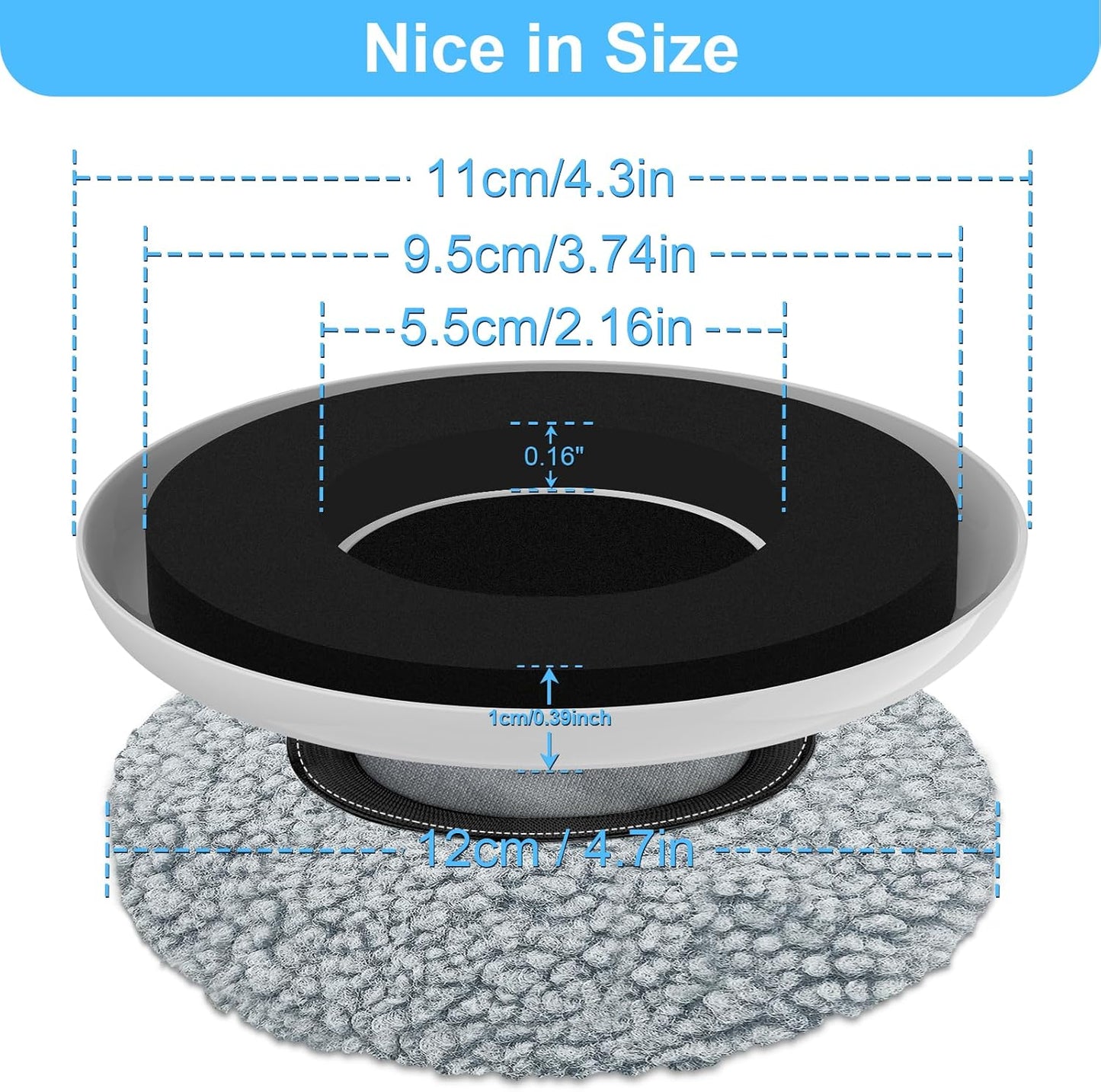 New Upgrade Furniture Movers Sliders, 4+4 Pack 4.3" Multi-Surface Furniture Sliders with Groove Design, Round 4PCS Moving Pads and 4 Hardwood Socks, Protect Floor and Easily Move Furniture